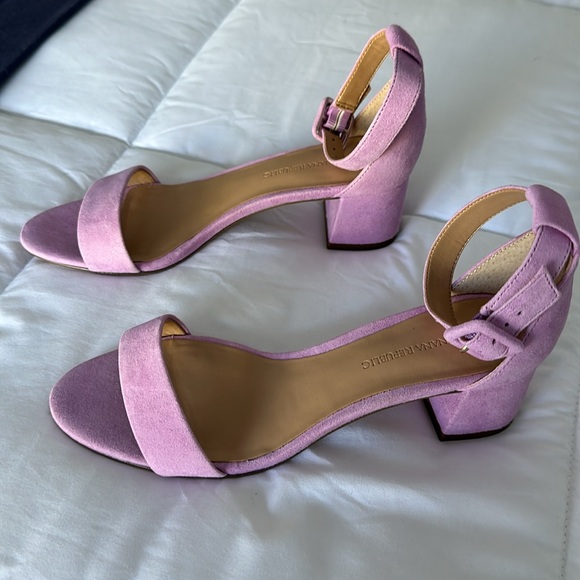 Banana Republic Lilac Suede Block Heeled Sandal - Picture 2 of 10